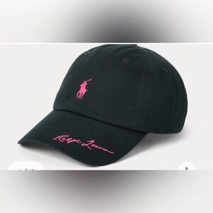 Ralf Lauren Pink Pony Twill Ball Cap